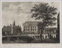 KG 07615
<br/>
Gezicht op de houten Schouwburg aan het Leidse Plein
<br/>
<em>Schouten, Hermanus Petrus (1747-1822)</em>